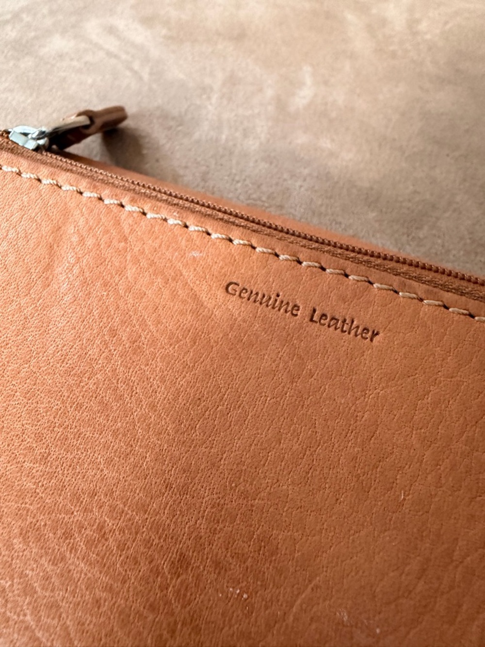 Fossil Leather Trifold Wallet in Caramel